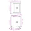 vidaXL Haut Armoire 2 pcs Bois ancien Bois d'ing&eacute;nierie