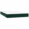 vidaXL Sommier &agrave; lattes de lit et matelas Vert fonc&eacute; 120x200cm Velours