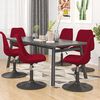 vidaXL Chaises pivotantes &agrave; manger lot de 6 Rouge Velours