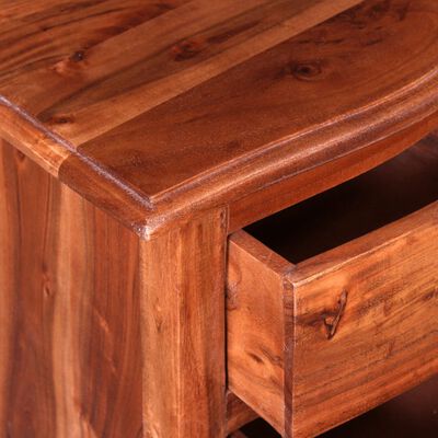 vidaXL Table de chevet avec tiroirs Bois d'acacia massif