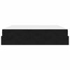 vidaXL Cadre de lit avec matelas avec matelas 2 pcs Noir Velours