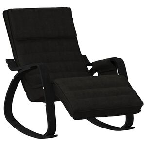 vidaXL Chaise &agrave; bascule Noir Tissu