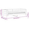 vidaXL Lit de jour avec matelas rose 90x200 cm velours