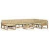 vidaXL Ensemble de canap&eacute;s d'ext&eacute;rieur 9 pc Blanc et Beige