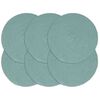 vidaXL Napperons 6 pcs Vert Plain 38 cm Rond Coton