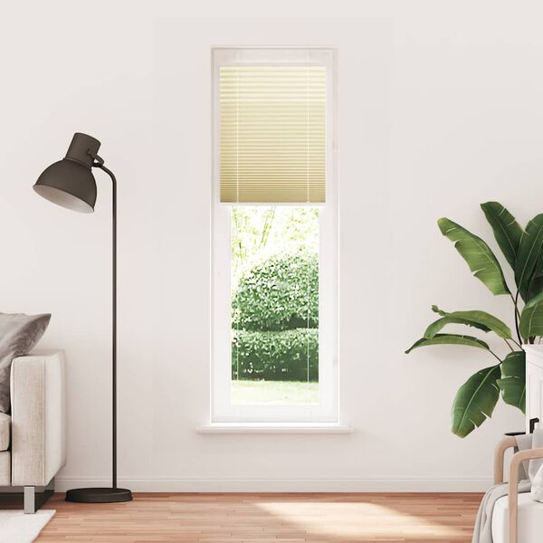 vidaXL Store pliss&eacute; cr&egrave;me 60x200 cm largeur du tissu 59,4 cm polyester