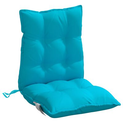 vidaXL Coussins de chaise à dossier bas lot de 4 turquoise