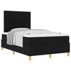 vidaXL Lit &agrave; ressorts avec matelas Noir 120 x 200 cm tissu