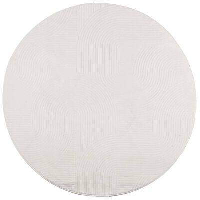 vidaXL Tapis IZA poils courts style scandinave crème Ø 80 cm