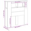 vidaXL T&ecirc;te de lit &agrave; LED noir 100x18,5x103,5 cm bois d'ing&eacute;nierie