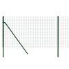vidaXL Cl&ocirc;ture en treillis m&eacute;tallique vert 0,8x25 m acier galvanis&eacute;