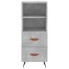 vidaXL Buffet haut Gris b&eacute;ton 34,5x34x180 cm Bois d'ing&eacute;nierie