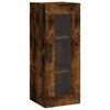 vidaXL Buffet haut Ch&ecirc;ne fum&eacute; 34,5x34x180 cm Bois d'ing&eacute;nierie
