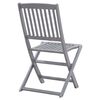 vidaXL Ensemble &agrave; manger de jardin 5 pcs Bois d'acacia massif Gris
