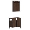 vidaXL Ensemble de meubles de salle de bain 2 pcs Ch&ecirc;ne marron