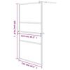vidaXL Paroi de douche et &eacute;tag&egrave;re Chrome 115x195cm Verre ESG&Aluminium