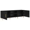 vidaXL Meuble TV Ch&ecirc;ne noir 150 x 30 x 50 cm Bois d'ing&eacute;nierie