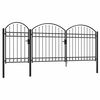 vidaXL Portail de cl&ocirc;ture de jardin avec sommet en arc 400 x 175 cm
