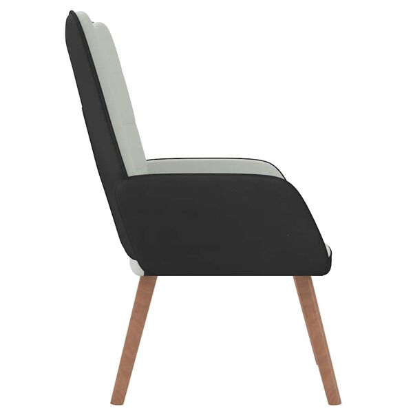 vidaXL Chaise de relaxation Gris clair Velours et PVC