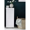 Trendteam Armoire de rangement de sol Nano Blanc et gris ciment