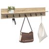 vidaXL Porte-manteau mural Ch&ecirc;ne Sonoma 100 x 10,5 x 18 cm