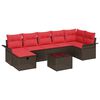 vidaXL Ensemble de canap&eacute; de jardin 8 pc Poly rotin