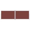 vidaXL Auvent lat&eacute;ral r&eacute;tractable Marron 220x600 cm