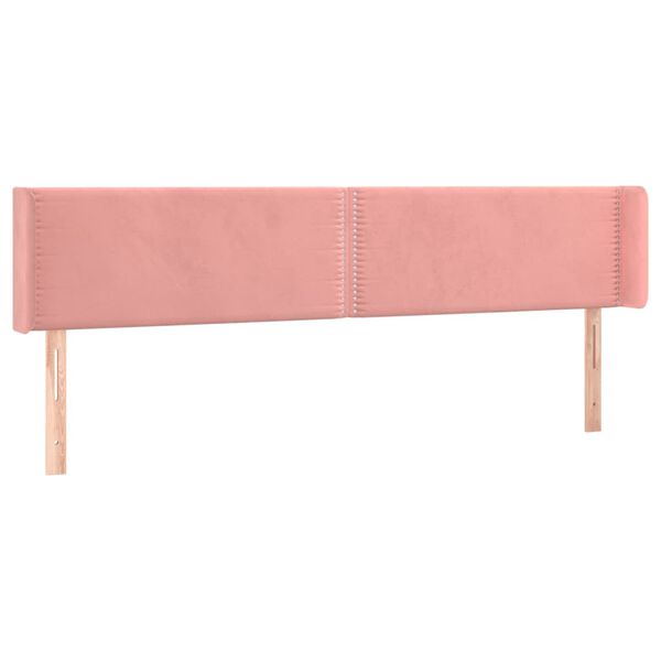 vidaXL T&ecirc;te de lit &agrave; LED Rose 183x16x78/88 cm Velours