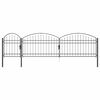 vidaXL Portail de cl&ocirc;ture de jardin avec sommet en arc ASSEN Acier