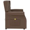 vidaXL Fauteuil de massage inclinable 2 places marron brillant