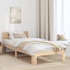 vidaXL Cadre de lit avec t&ecirc;te de lit Naturel 75 x 190 cm Pin massif