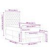 vidaXL Lit &agrave; ressorts avec matelas Gris fonc&eacute; 100 x 200 cm Velours