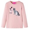 T-shirt enfants &agrave; manches longues rose clair 104