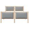 vidaXL Cadre de lit avec t&ecirc;te de lit Gris clair 140 x 200 cm tissu