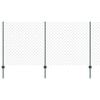 vidaXL Cl&ocirc;ture grillag&eacute;e avec poteau 10 x 1,2 m Acier recouvert de PVC