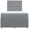 vidaXL Sommier &agrave; lattes de lit avec matelas Gris clair 120x200cm Tissu