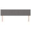vidaXL T&ecirc;tes de lit 2 pcs Gris fonc&eacute; 90x5x78/88 cm Tissu