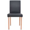 vidaXL Table et chaises 5 pcs Cuir synth&eacute;tique Ch&ecirc;ne Noir