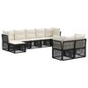 vidaXL Ensemble de canap&eacute; de jardin 9 pc Noir polyrotin