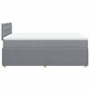 vidaXL Sommier &agrave; lattes de lit et matelas gris clair 120x190 cm tissu