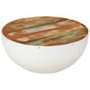 vidaXL Table basse Forme de bol Bois de récupération massif 60x60x30cm
