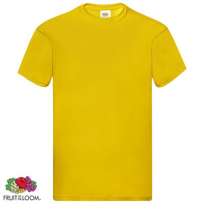 Fruit of the Loom T-shirts originaux 5 pcs Jaune XXL Coton