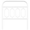 vidaXL T&ecirc;te de lit de remplacement m&eacute;tal blanc 80 cm