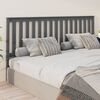 vidaXL T&ecirc;te de lit Gris 206x6x101 cm Bois massif de pin