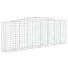vidaXL Paniers &agrave; gabions arqu&eacute;s 3 pcs 400x50x140/160 cm Fer galvanis&eacute;