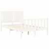 vidaXL Cadre de lit sans matelas blanc bois de pin massif