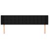 vidaXL T&ecirc;te de lit avec oreilles Noir 203x16x78/88 cm Tissu