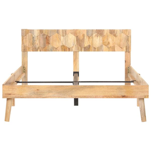 vidaXL Cadre de lit Bois de manguier massif 120x200 cm