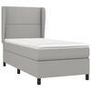 vidaXL Sommier &agrave; lattes de lit avec matelas Gris clair 100x200cm Tissu