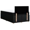 vidaXL Sommier &agrave; lattes de lit avec matelas noir 120x190 cm tissu